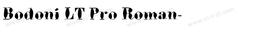 Bodoni LT Pro Roman字体转换